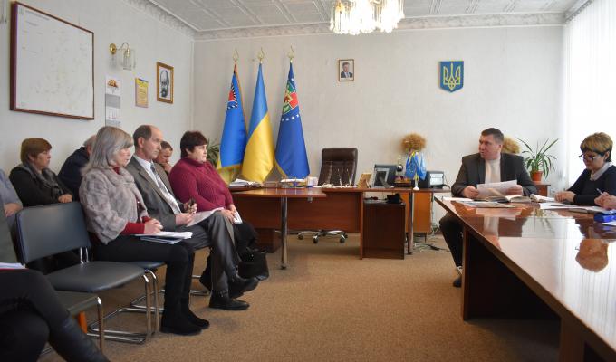 Робоча нарада у голови Марківської райдержадміністрації щодо обговорення плану перспективного розвитку Марківського району на 2019-2021 роки
