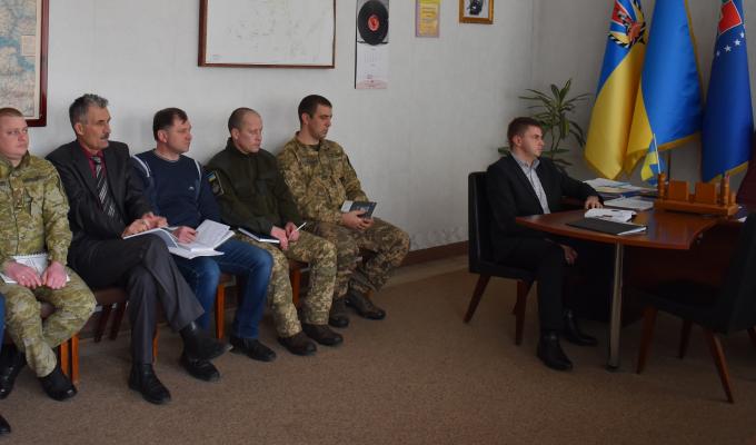 Чергове заняття членів штабу територіальної оборони Марківського району